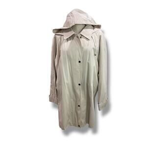 Size XL Fleet Street Womens Tan Removable Lining & Hood Jacket Zip Up